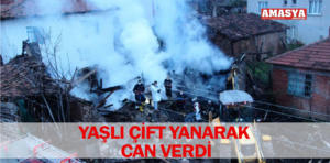 yaşlı çift yangın