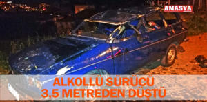 3,5 metrenden düştü otomobil 1