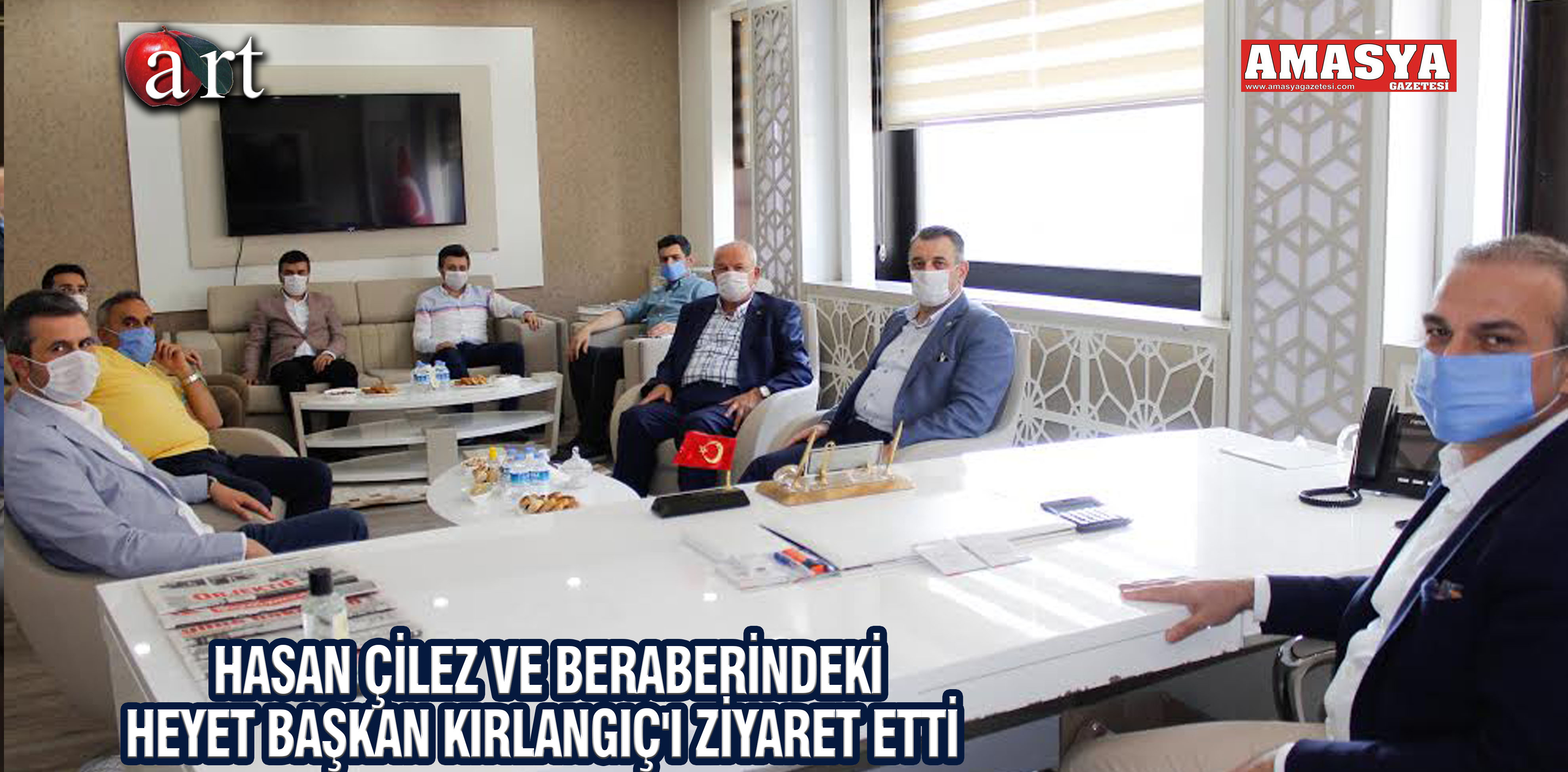 HASAN ÇİLEZ VE BERABERİNDEKİ HEYET BAŞKAN KIRLANGIÇ’I ZİYARET ETTİ