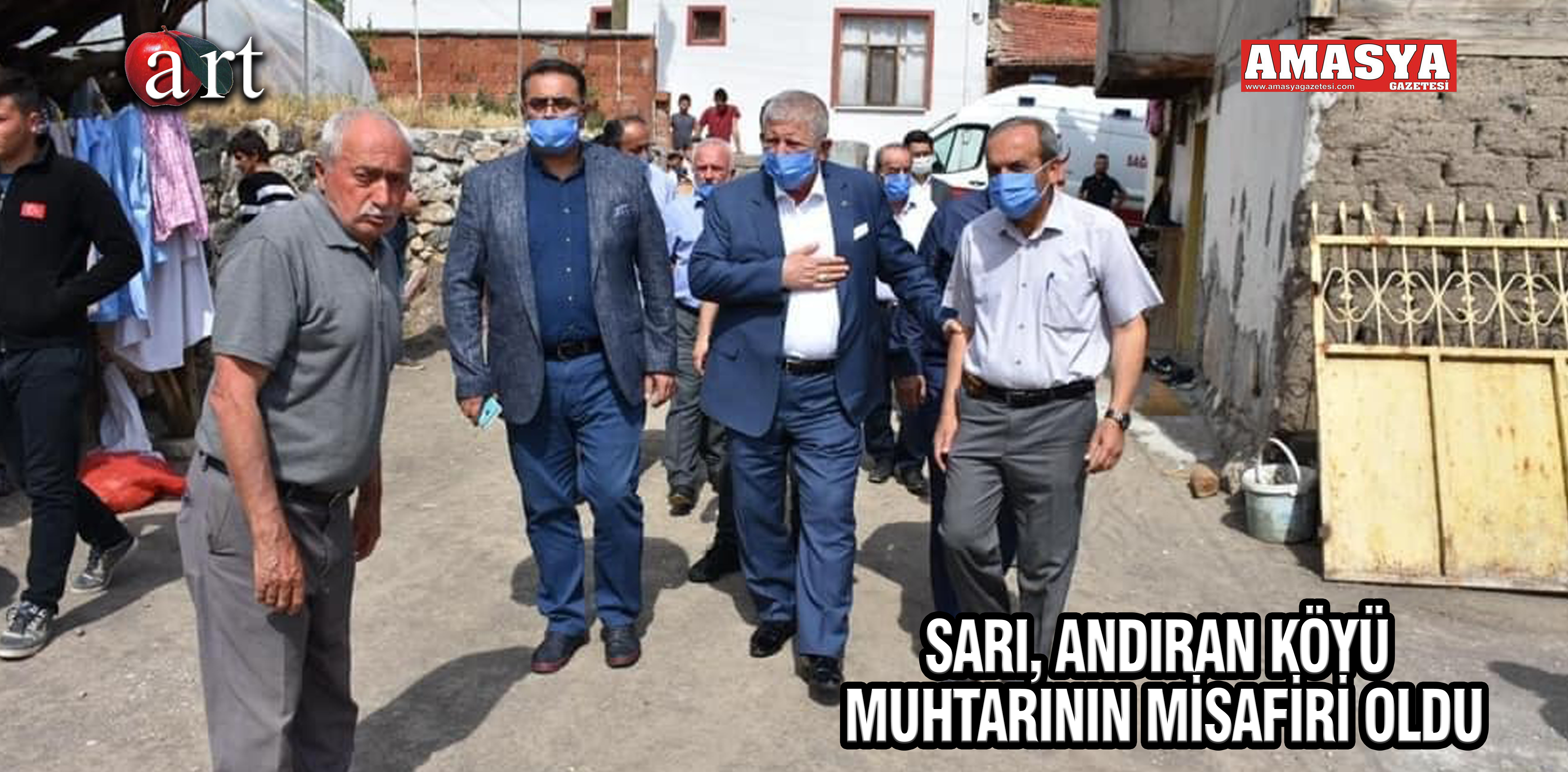 SARI, ANDIRAN KÖYÜ MUHTARININ MİSAFİRİ OLDU