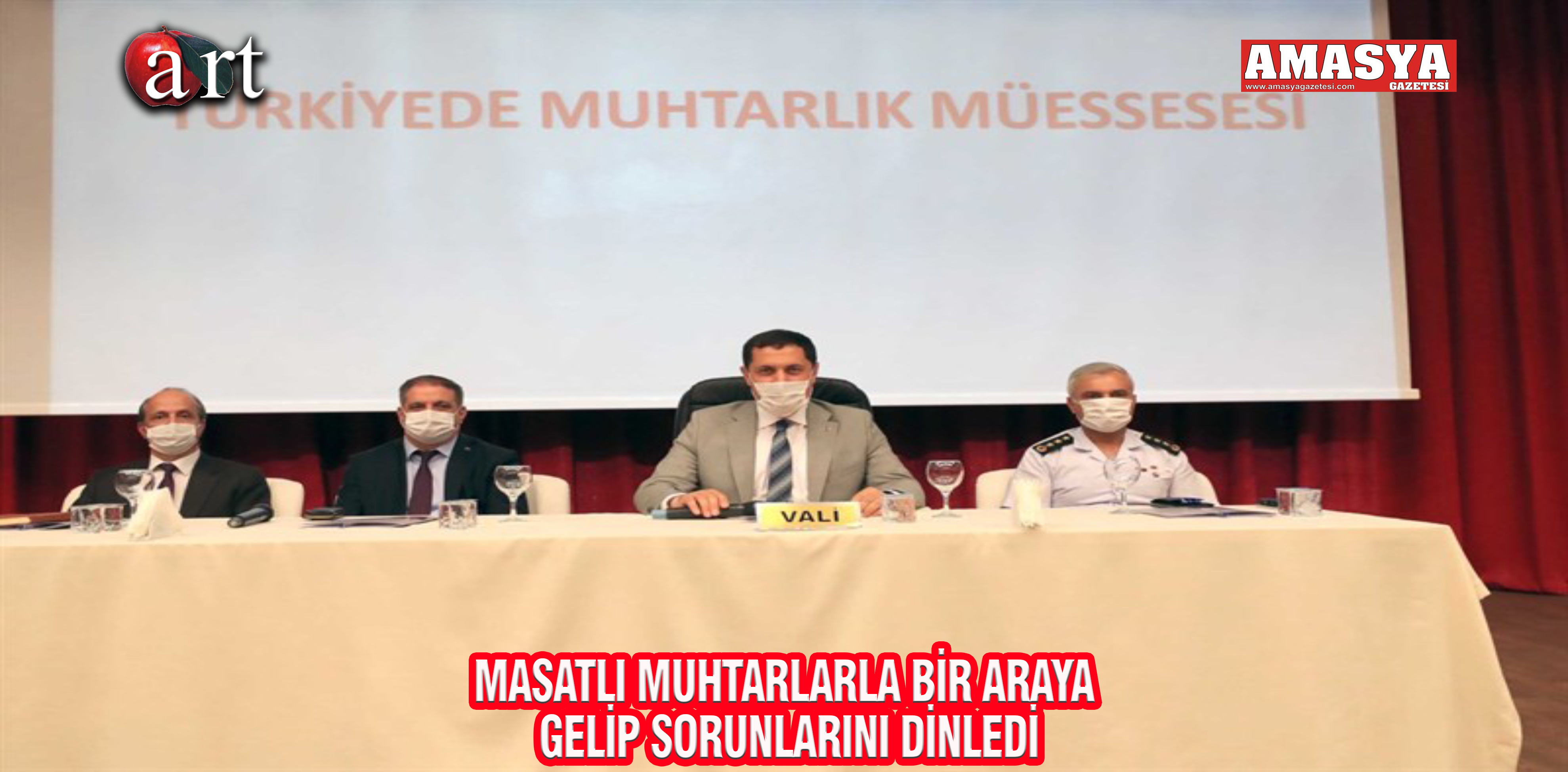 MASATLI MUHTARLARLA BİR ARAYA GELİP SORUNLARINI DİNLEDİ