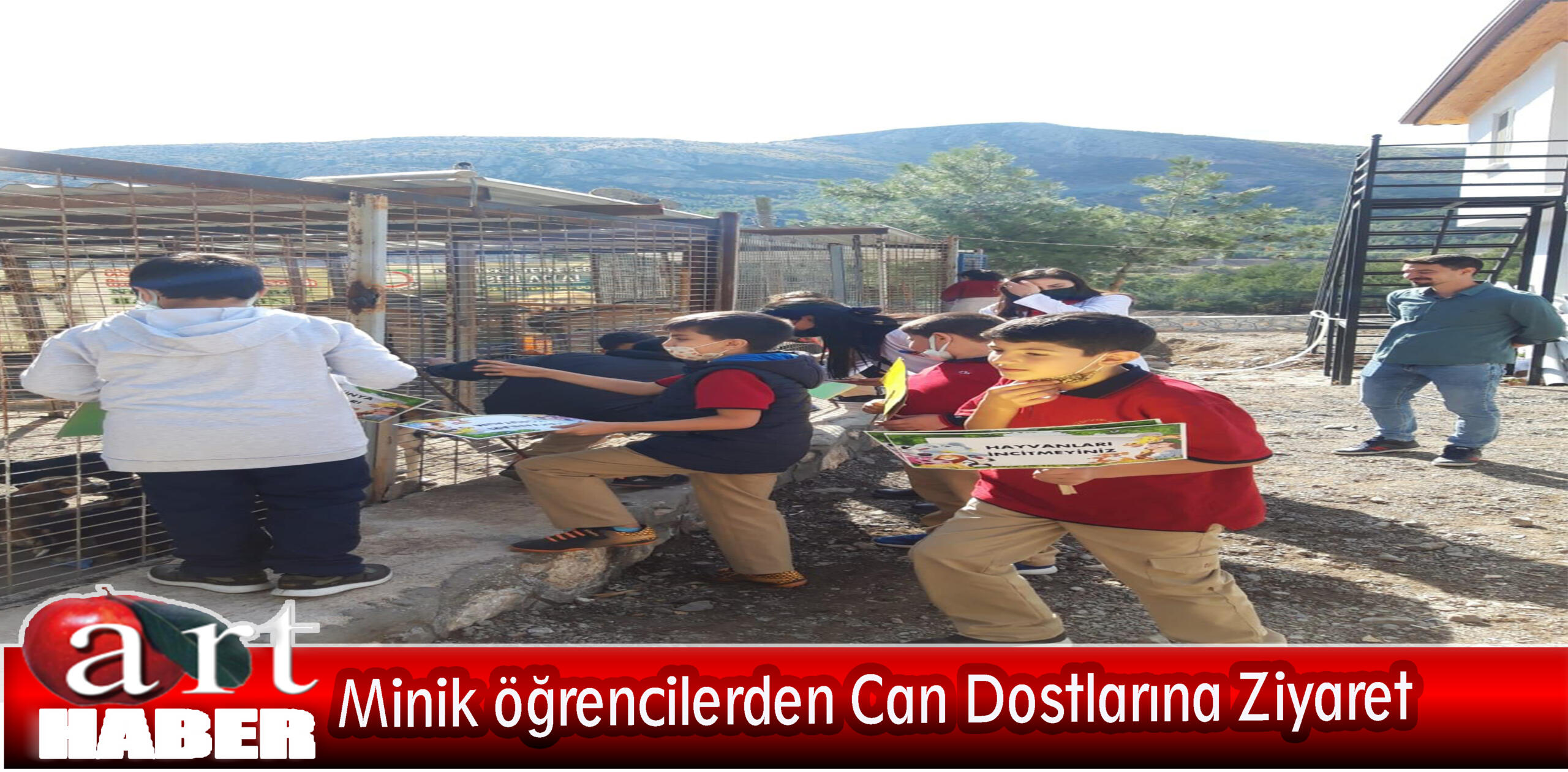 4 Ekim Hayvanları Koruma Günü nedeniyle, minik öğrenciler Amasya Belediyesi Hayvan Barınağı’nı ziyaret etti