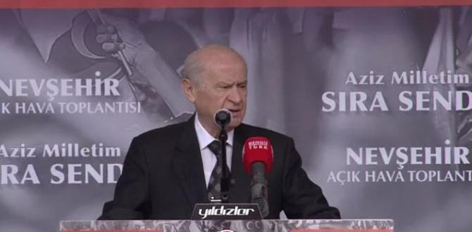 MHP LİDERİ BAHÇELİ’NİN NEVŞEHİR MİTİNGİNDE COŞKULU KALABALIK!